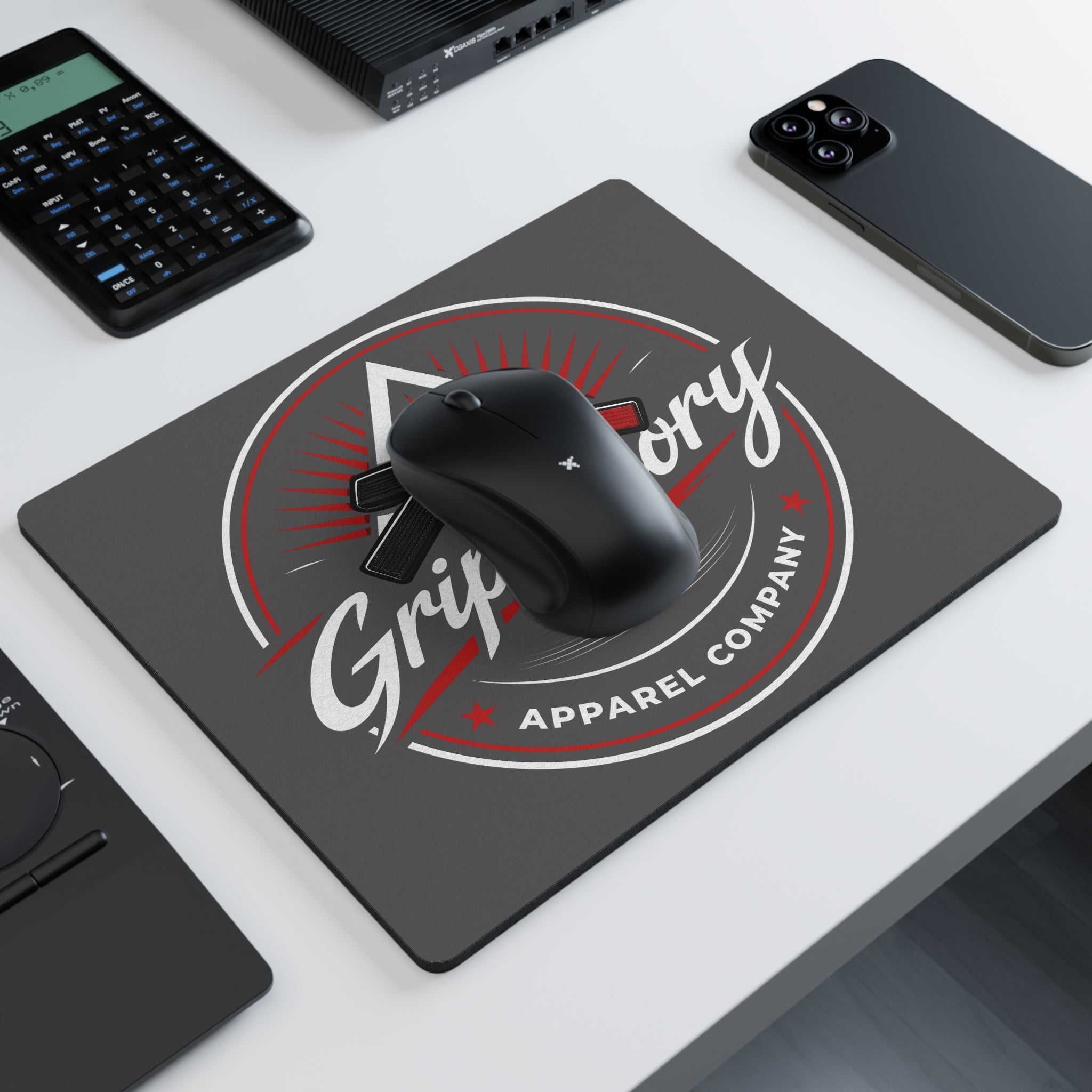 Grip Theory Logo Mouse Pad — Rectangular Gaming/Office Desk Mat