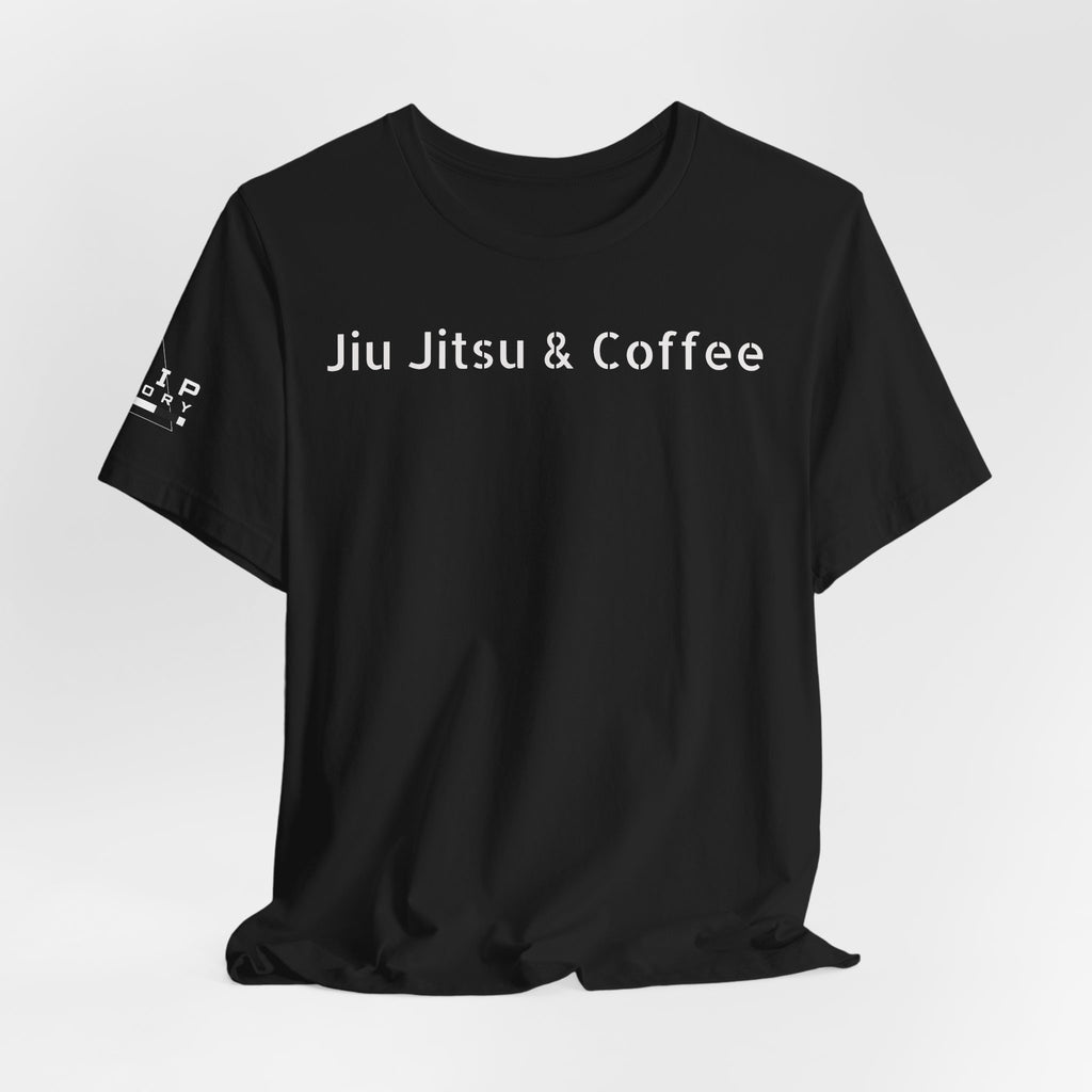 Jiu Jitsu Grappling Martial Arts T-Shirt (Coffee-white)