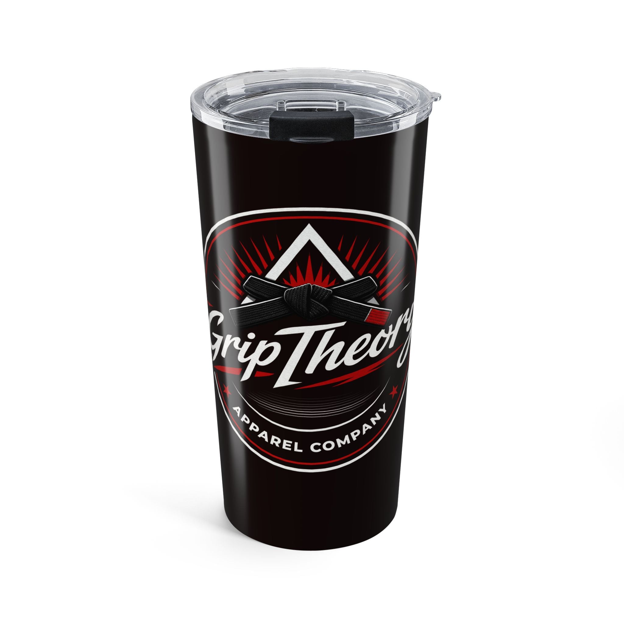 20oz Stainless Tumbler – Black Grip Theory Logo Insulated Travel Cup