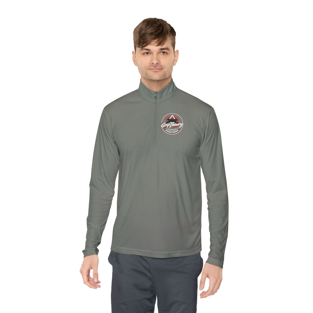 Quarter-Zip Pullover — 'Grip Theory' Mountain Logo Performance Pullover