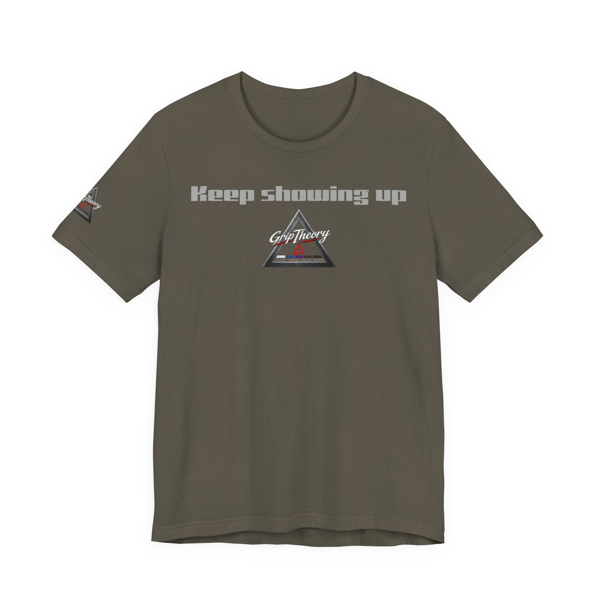 Grip Theory Jiu Jitsu Tee — Grappling Pride Short-Sleeve Shirt (Keep showing up)