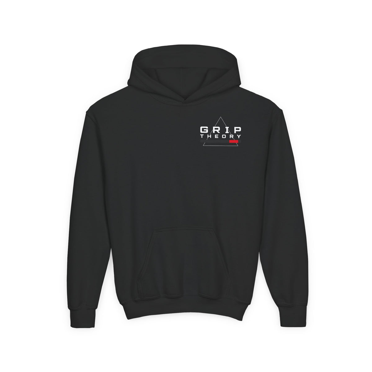 Youth Hoodie — Minimalist Mountain & Sunrise Graphic Pullover