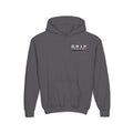 Youth Hoodie — Minimalist Mountain & Sunrise Graphic Pullover