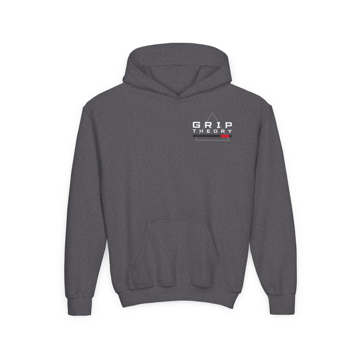 Youth Hoodie — Minimalist Mountain & Sunrise Graphic Pullover