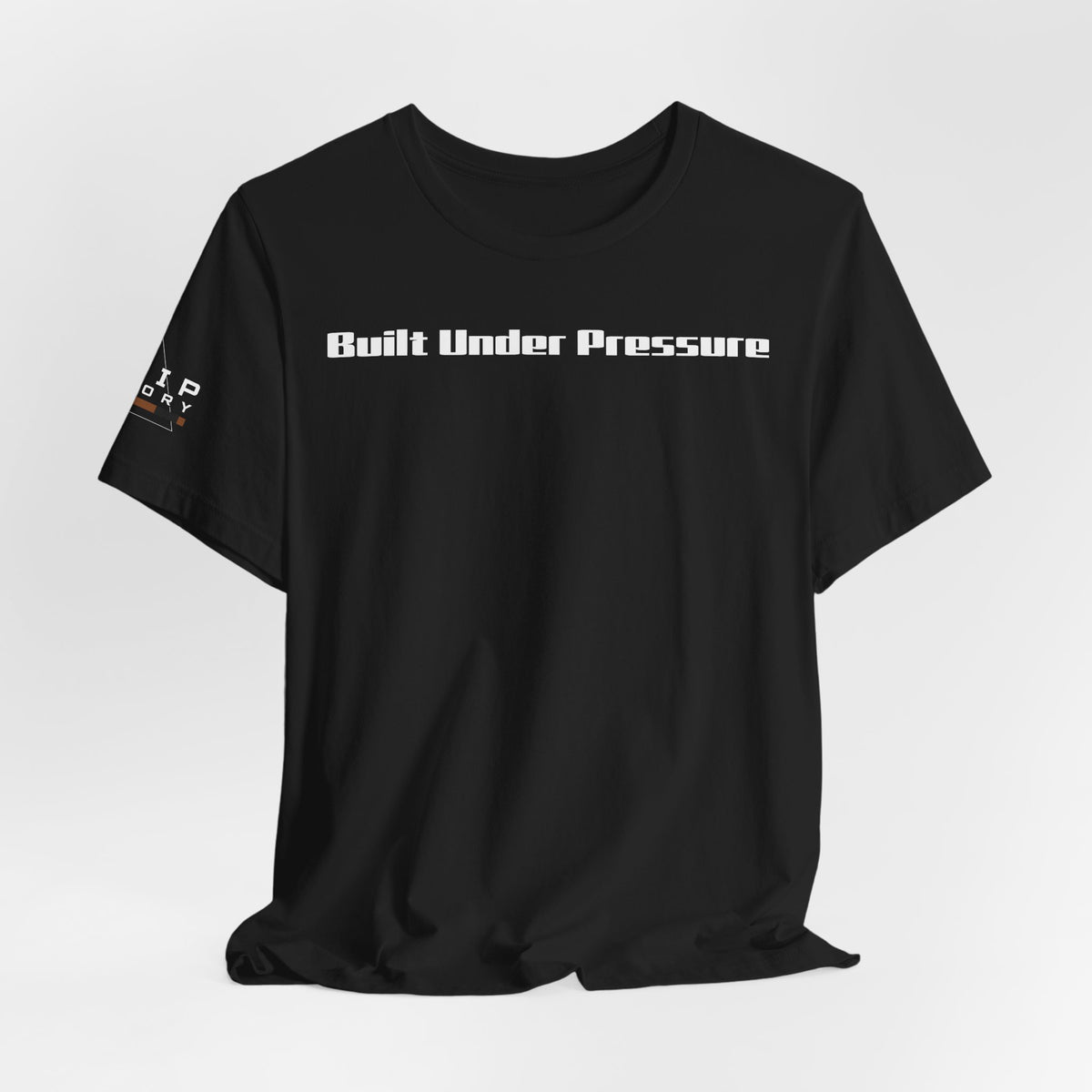 Grip Theory T-Shirt — "Built Under Pressure" Graphic Tee (Brown)