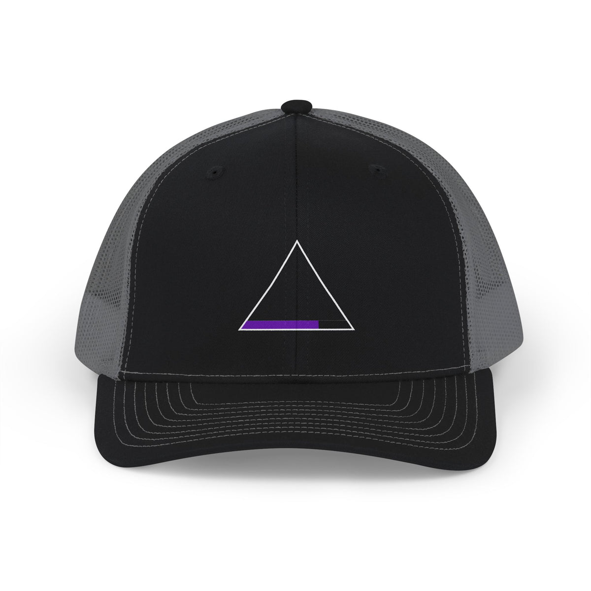 Minimalist Triangle Snapback Trucker Cap — Subtle Pride Accent