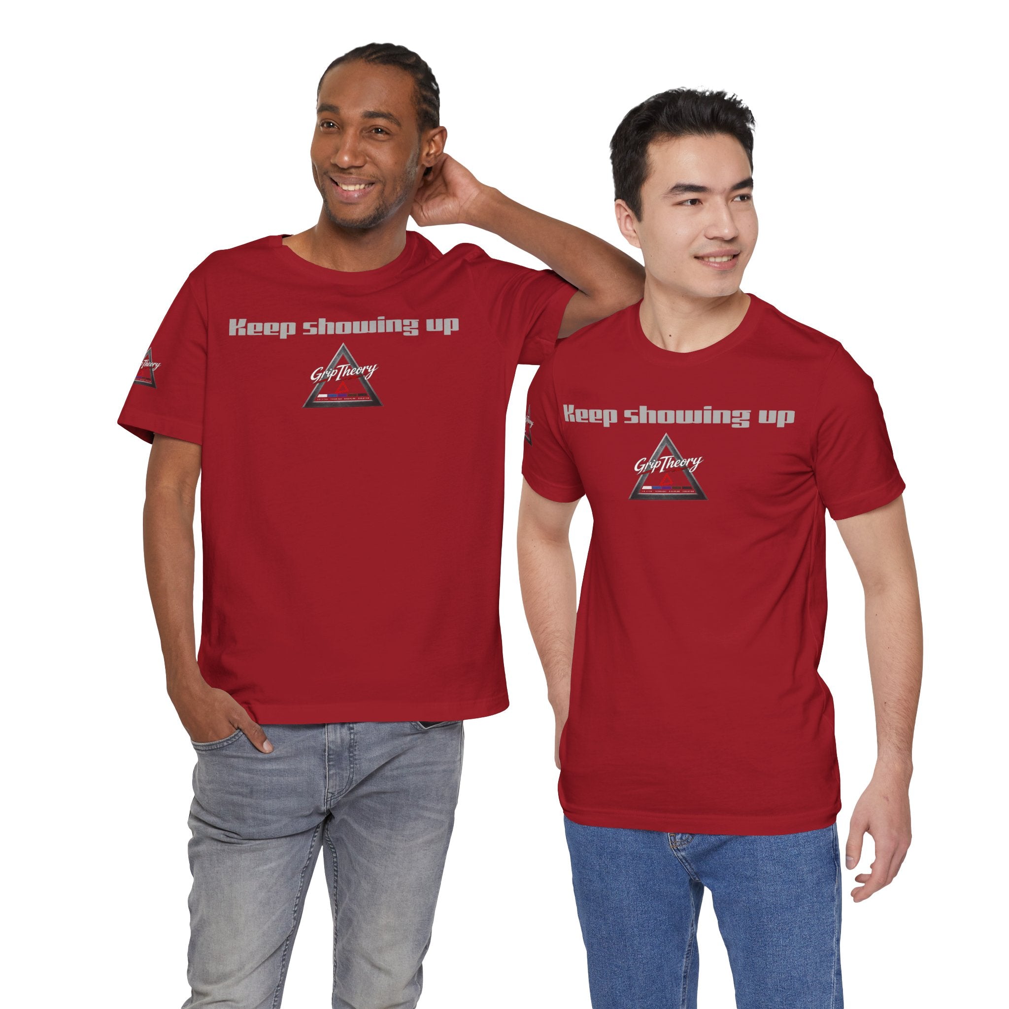 Grip Theory Jiu Jitsu Tee — Grappling Pride Short-Sleeve Shirt (Keep showing up)