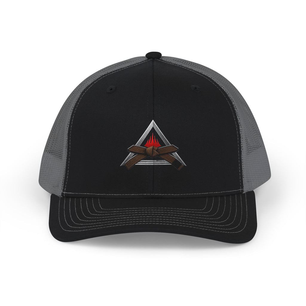 Brown Belt Snapback Trucker Cap