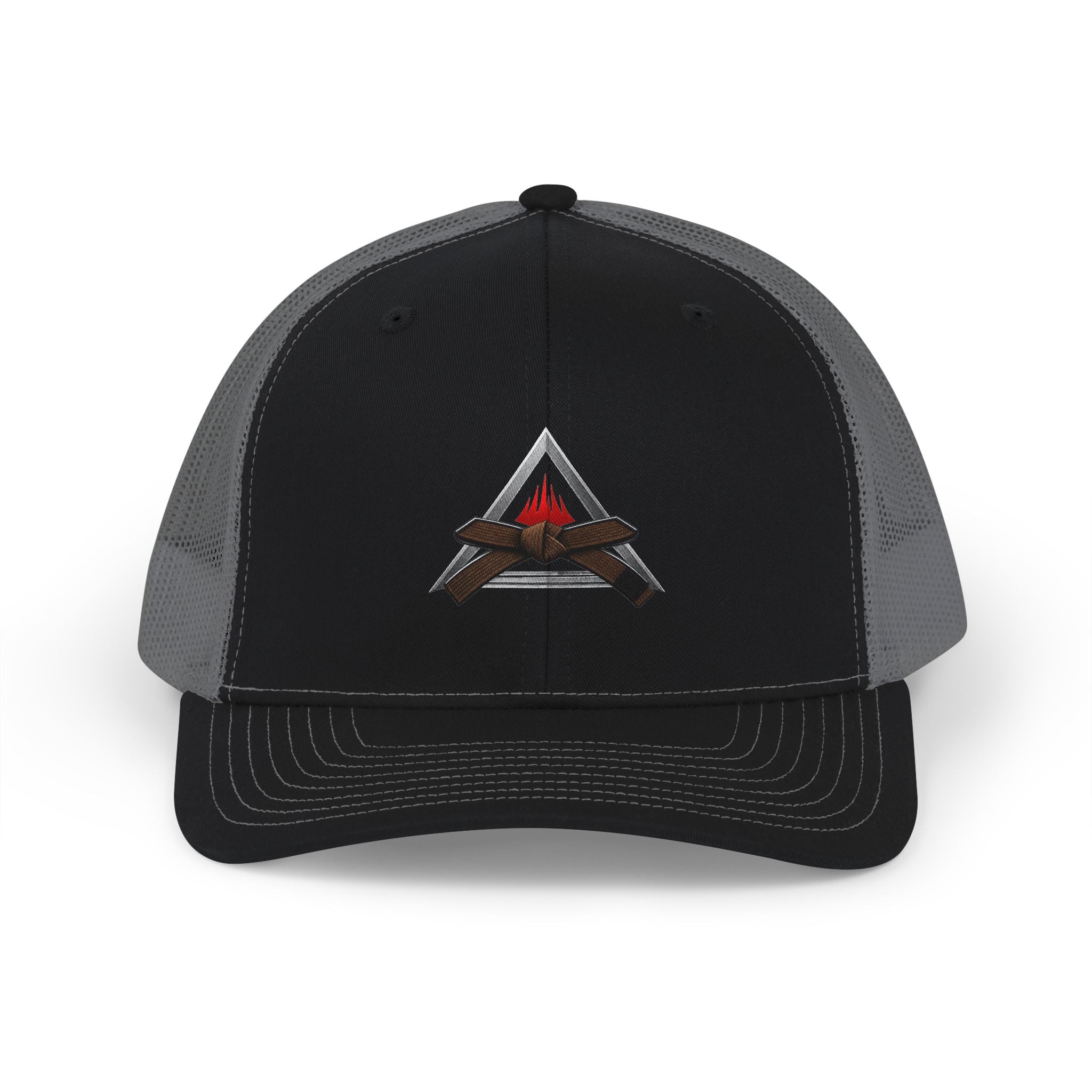 Brown Belt Snapback Trucker Cap