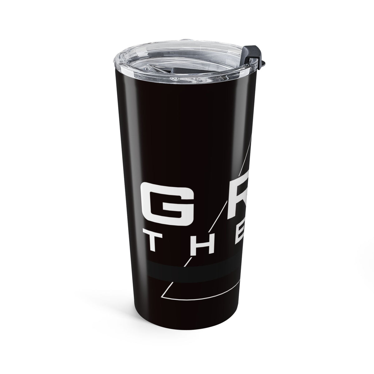 20oz Stainless Tumbler – Black Grip Theory Logo Insulated Travel Cup