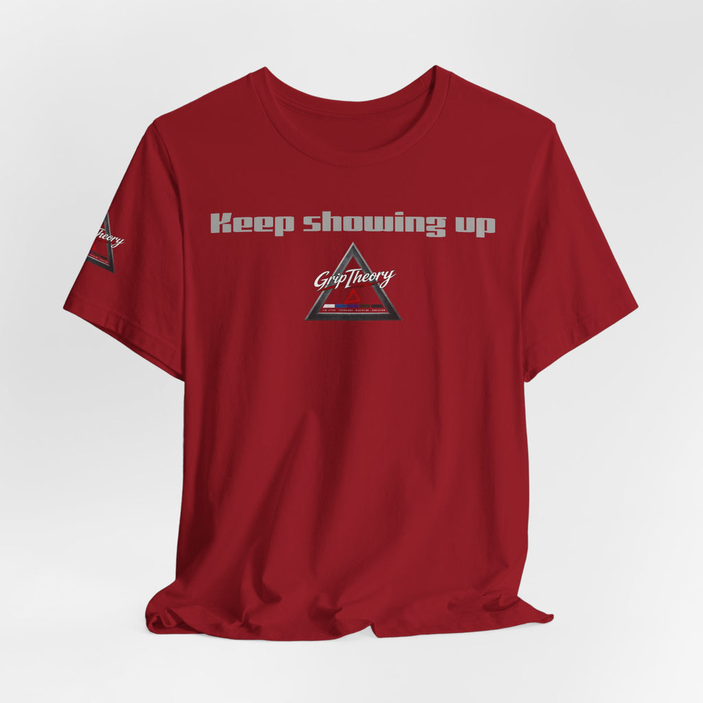 Grip Theory Jiu Jitsu Tee — Grappling Pride Short-Sleeve Shirt (Keep showing up)