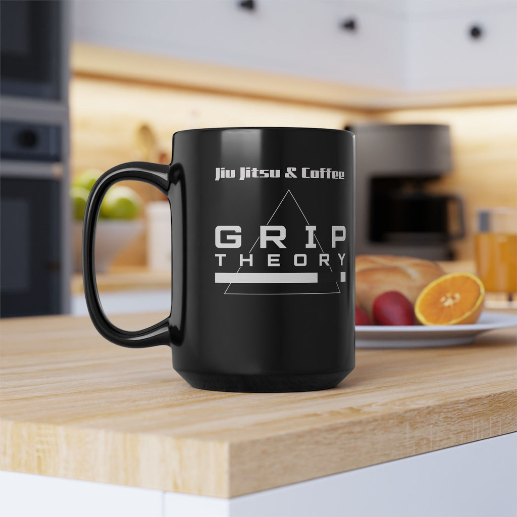 Copy of Grip Theory Black 15oz Mug — Bold Logo Coffee Cup for Desk & Gym Fans