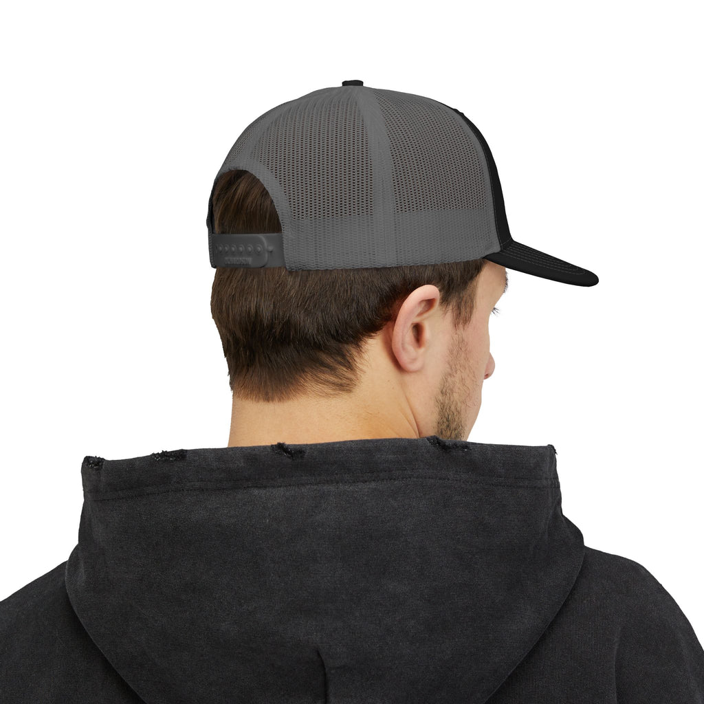 Brown Belt Snapback Trucker Cap