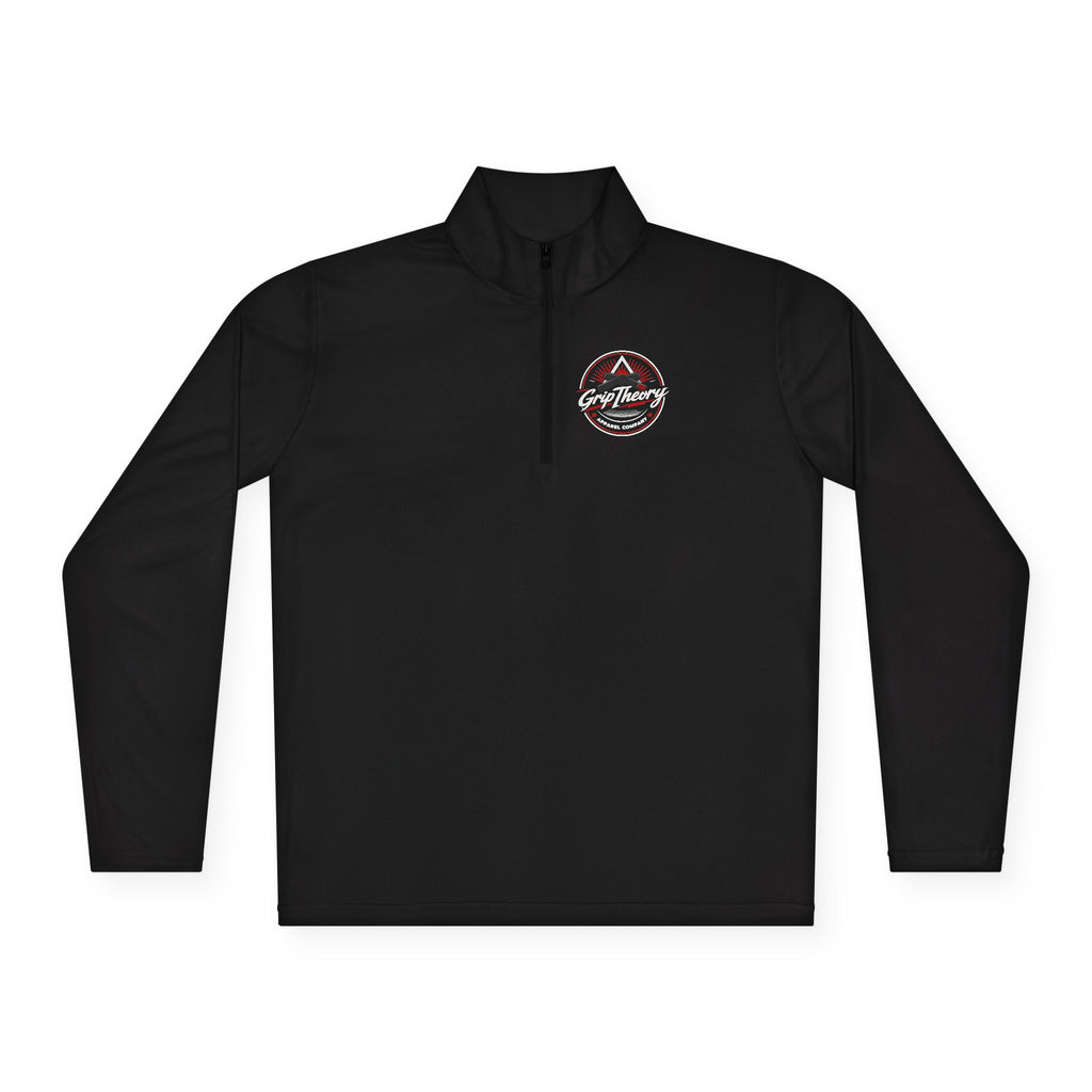Quarter-Zip Pullover — 'Grip Theory' Mountain Logo Performance Pullover