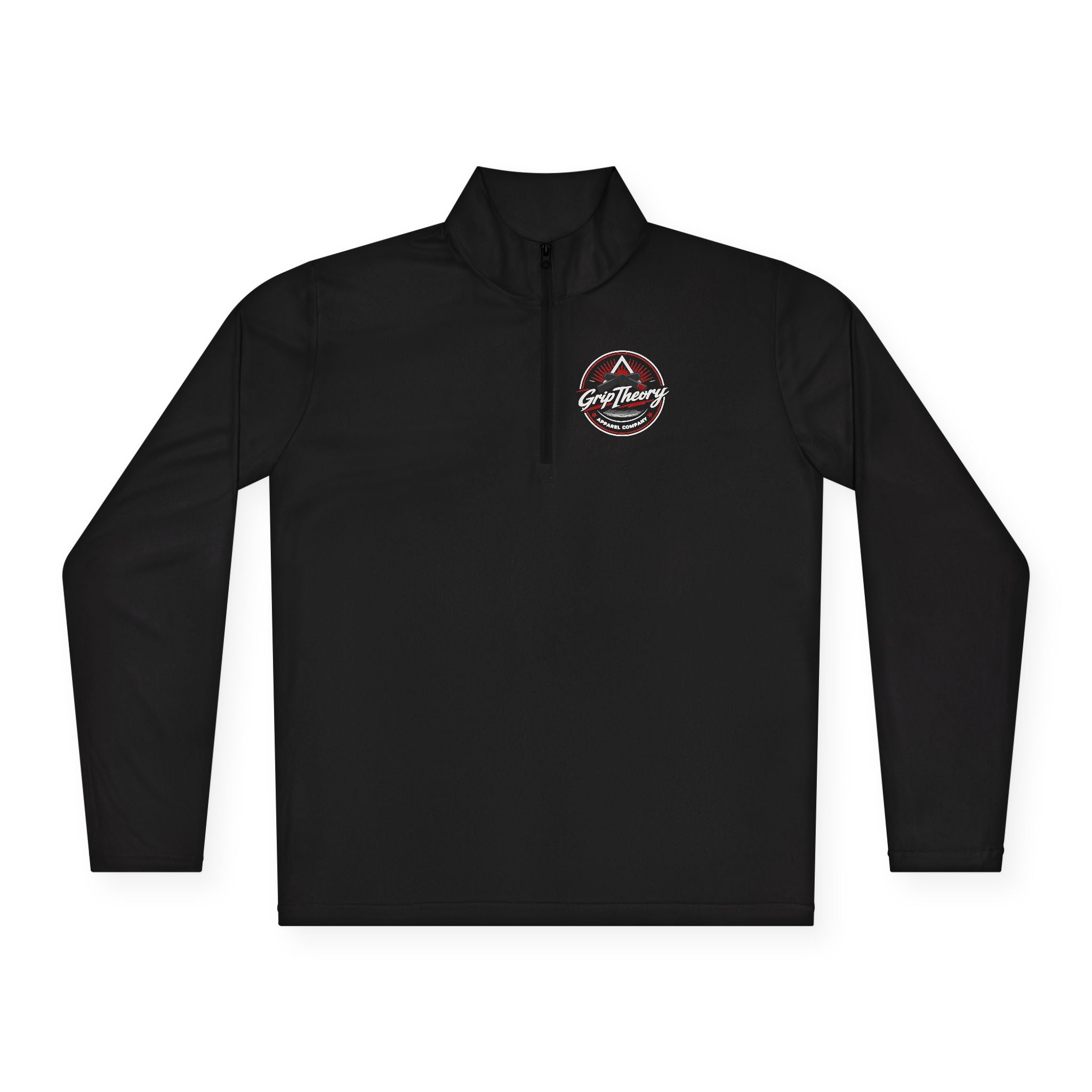 Quarter-Zip Pullover — 'Grip Theory' Mountain Logo Performance Pullover