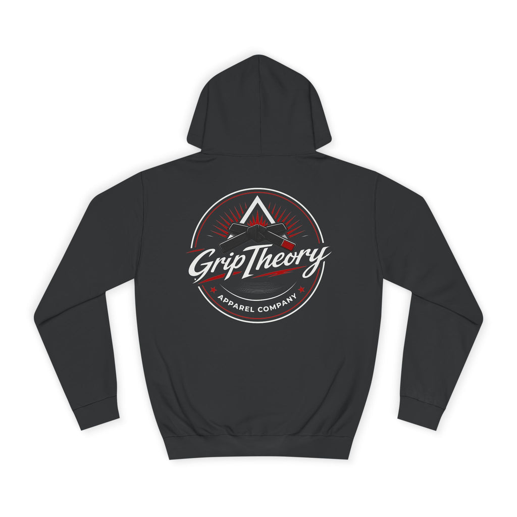 Triangle Minimalist Hoodie — Gothic Red Accent Pullover