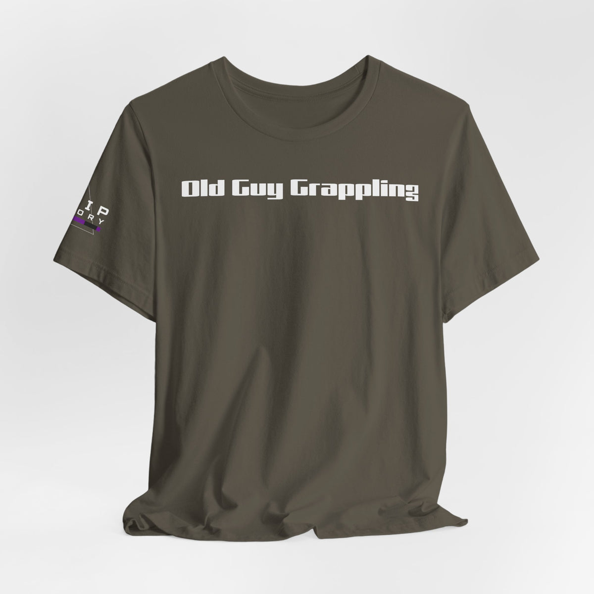 Jiu Jitsu Grappling Martial Arts T-Shirt (Old guy-purple)