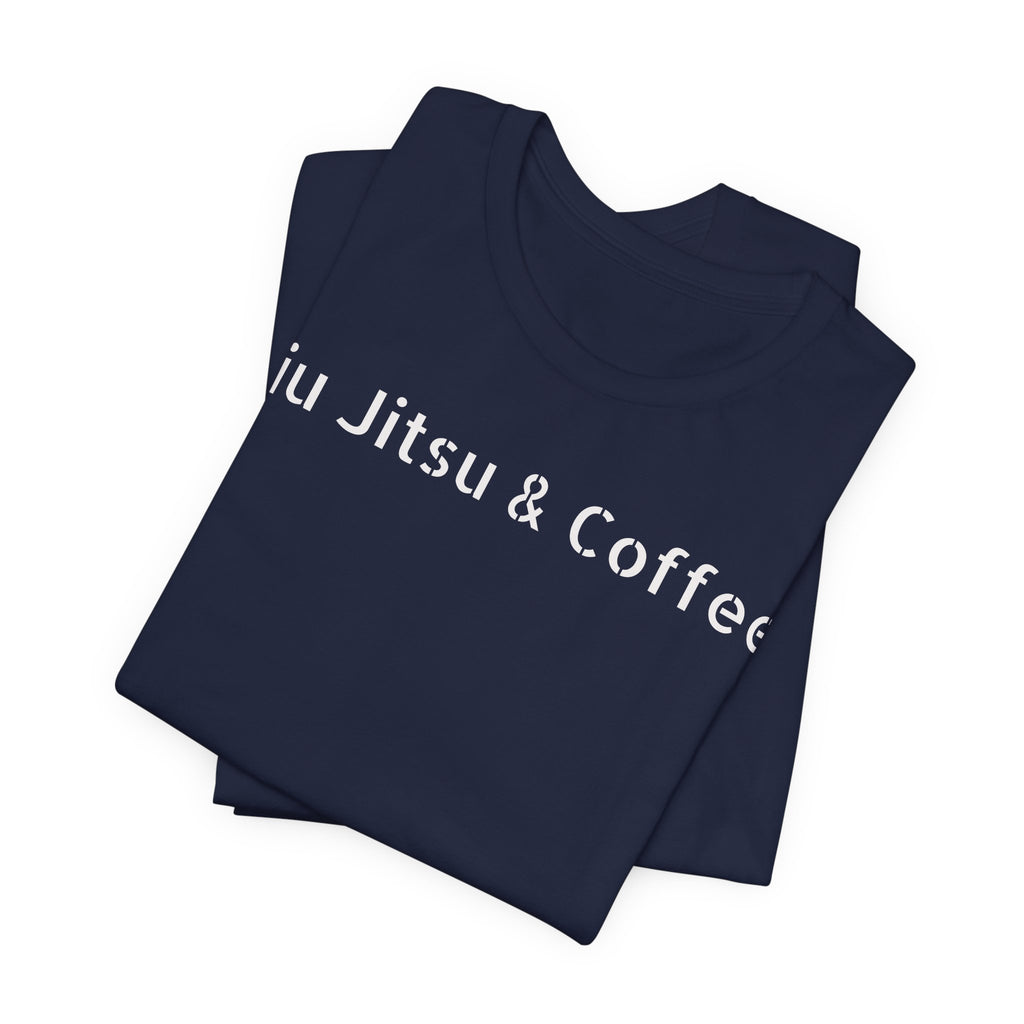 Jiu Jitsu Grappling Martial Arts T-Shirt (Coffee-white)