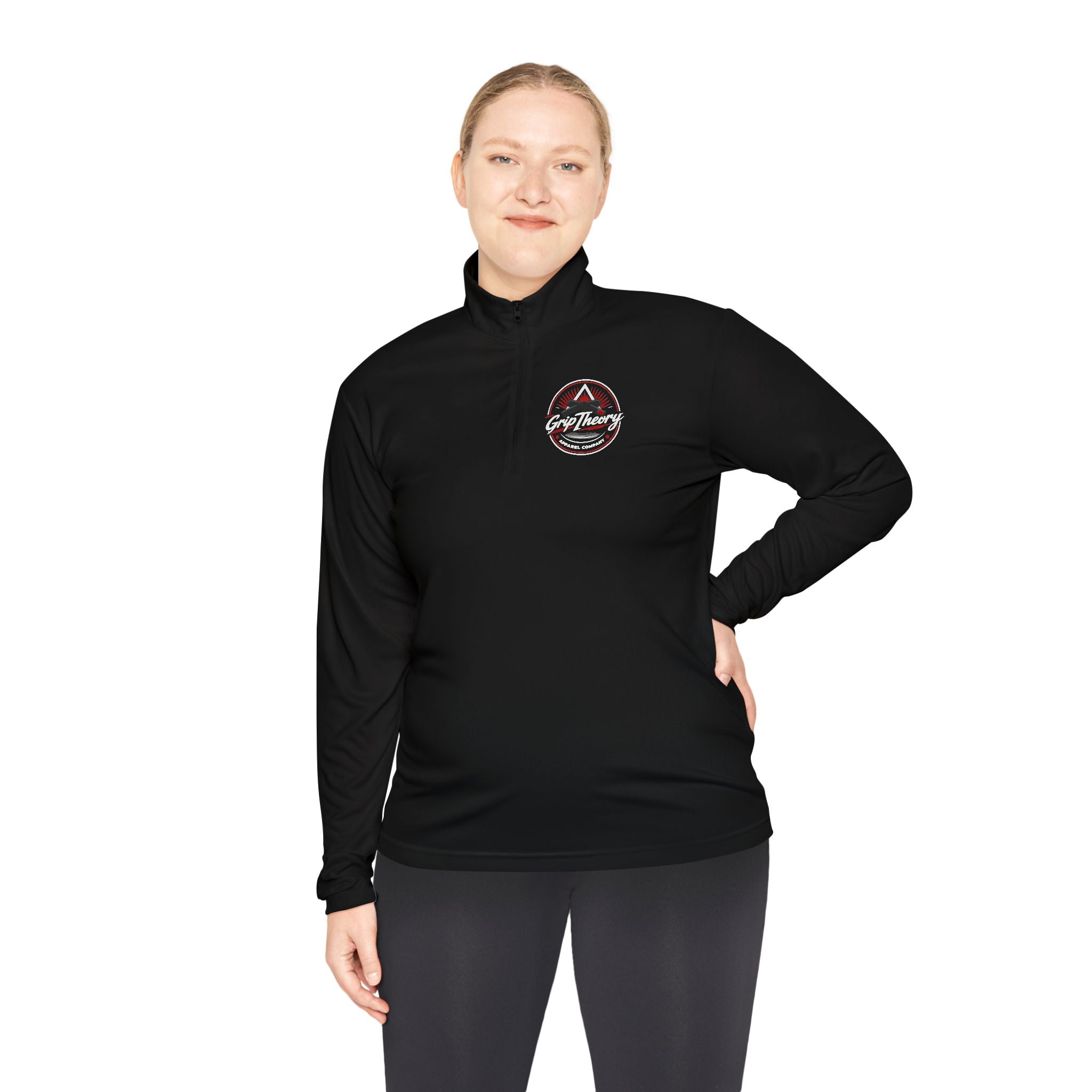 Quarter-Zip Pullover — 'Grip Theory' Mountain Logo Performance Pullover