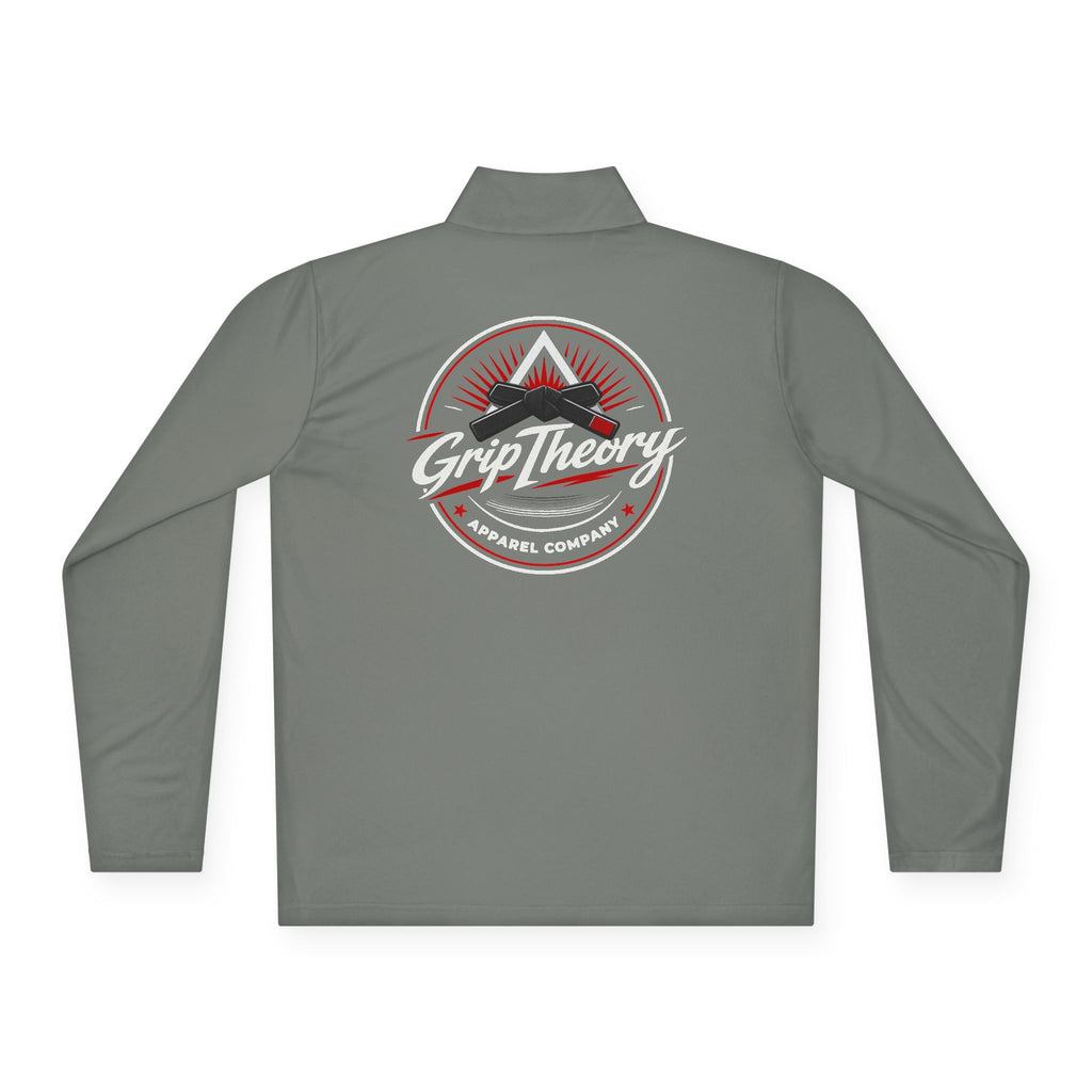 Quarter-Zip Pullover — 'Grip Theory' Mountain Logo Performance Pullover