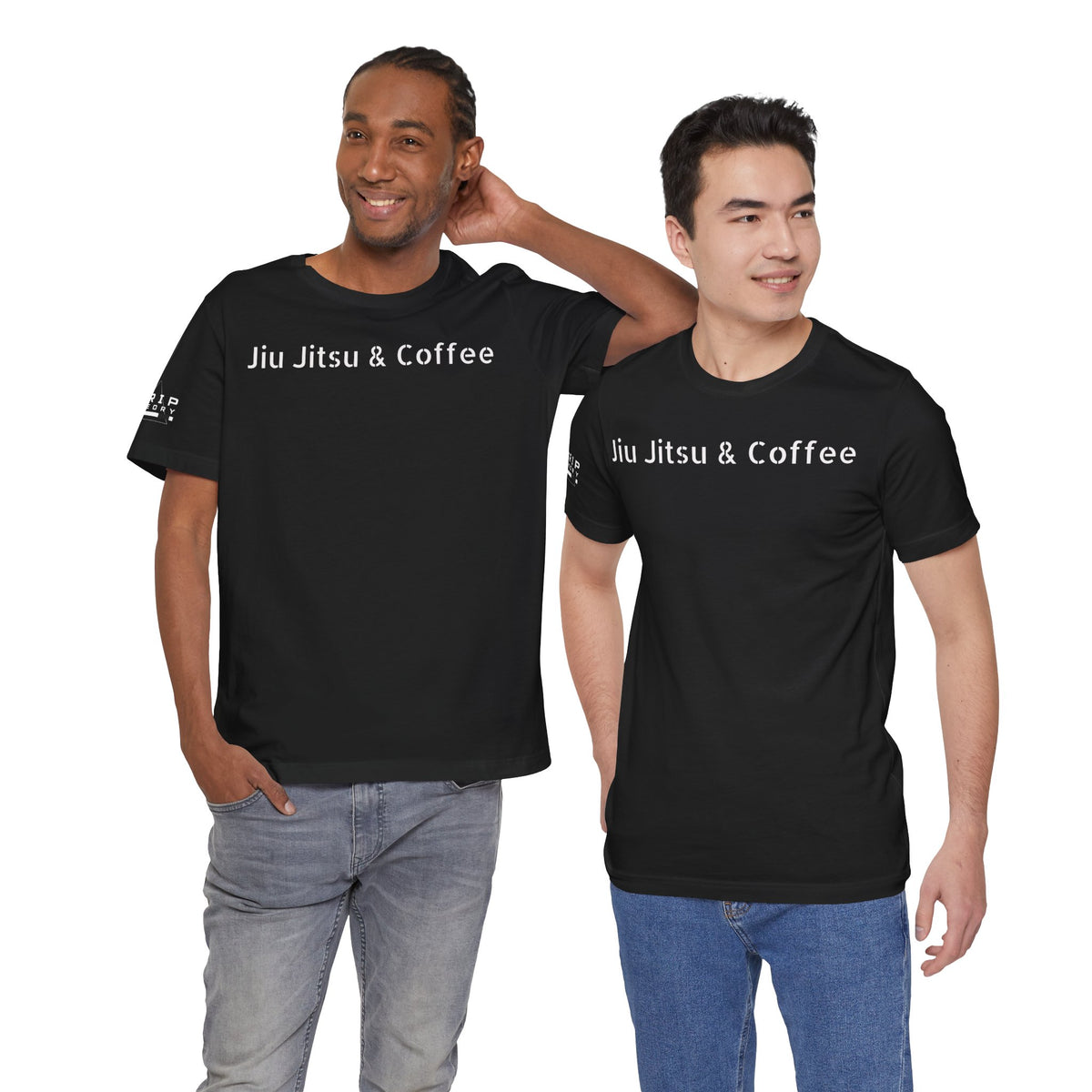 Jiu Jitsu Grappling Martial Arts T-Shirt (Coffee-white)