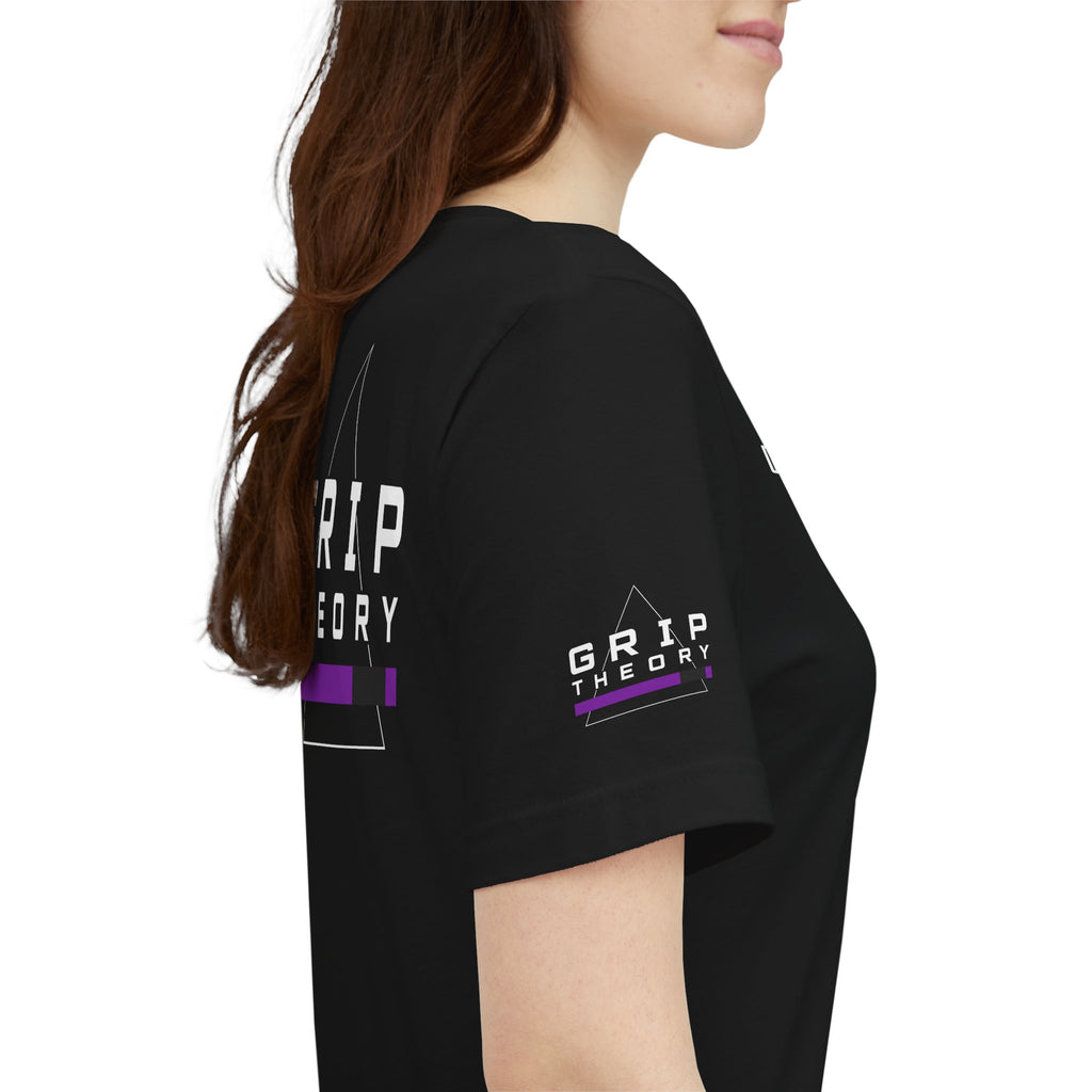 Jiu Jitsu Grappling Martial Arts T-Shirt (Old guy-purple)