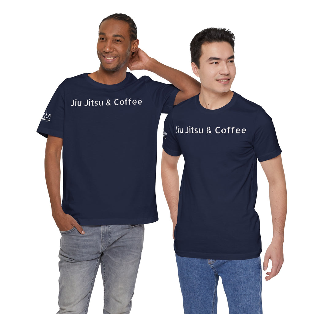 Jiu Jitsu Grappling Martial Arts T-Shirt (Coffee-white)
