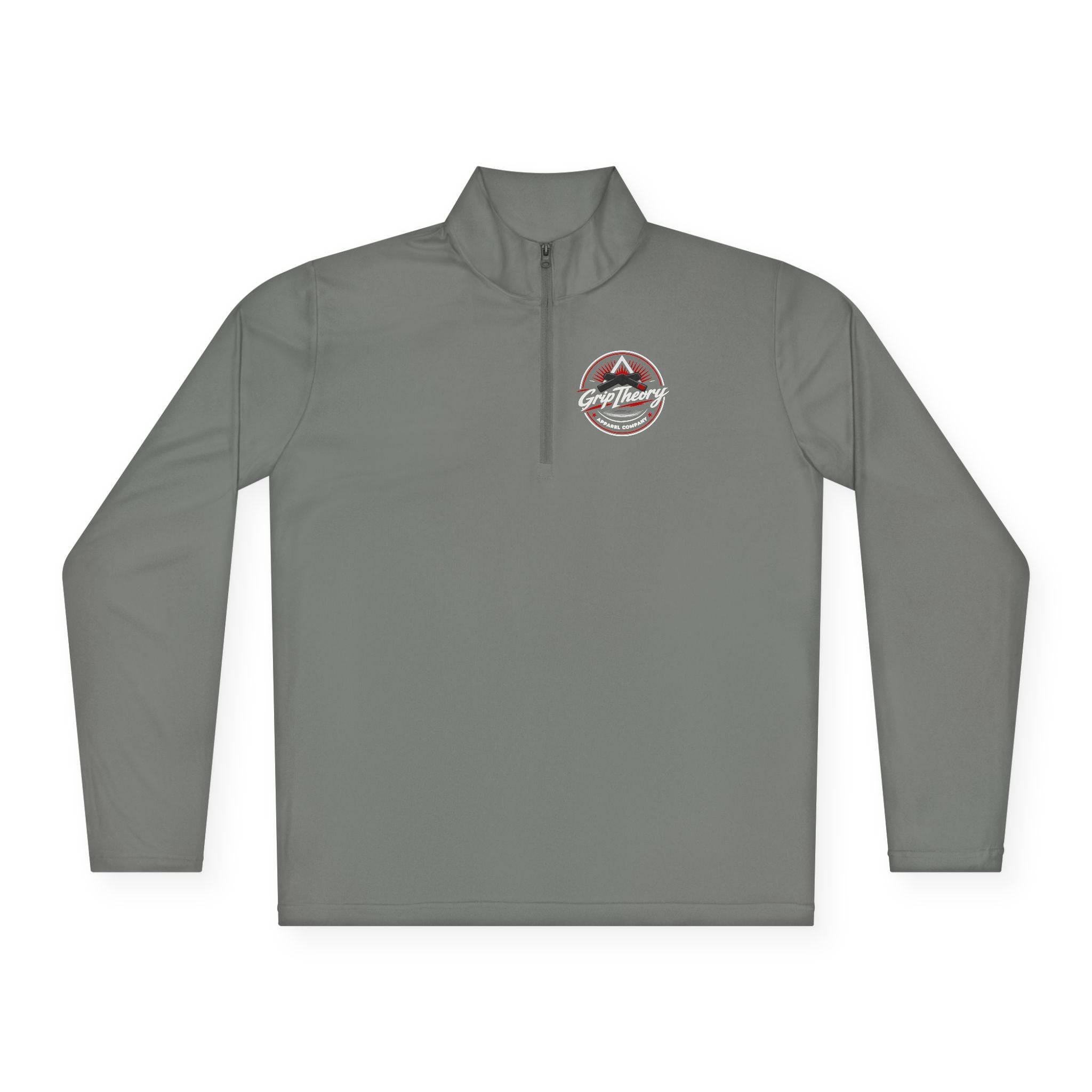 Quarter-Zip Pullover — 'Grip Theory' Mountain Logo Performance Pullover