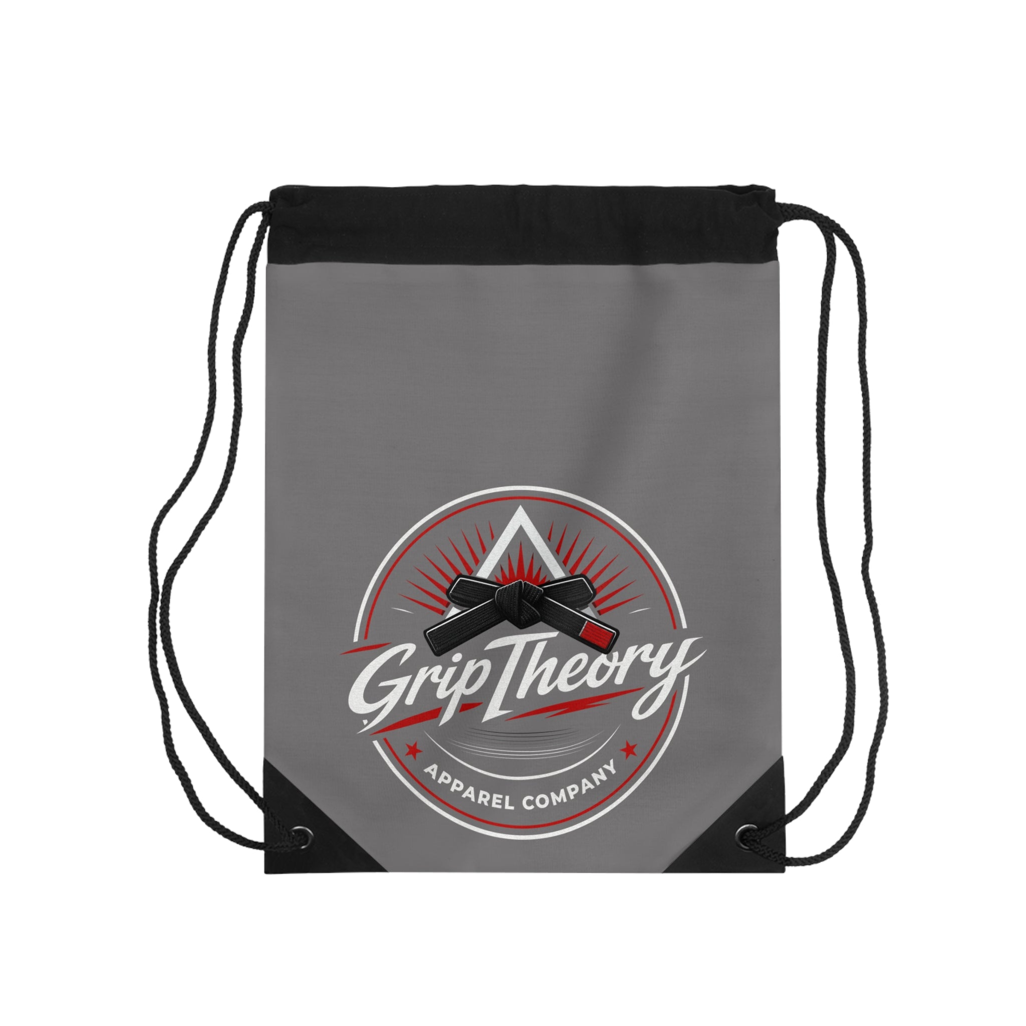 Drawstring Bag — Retro Circular Emblem Gym/Travel Sack