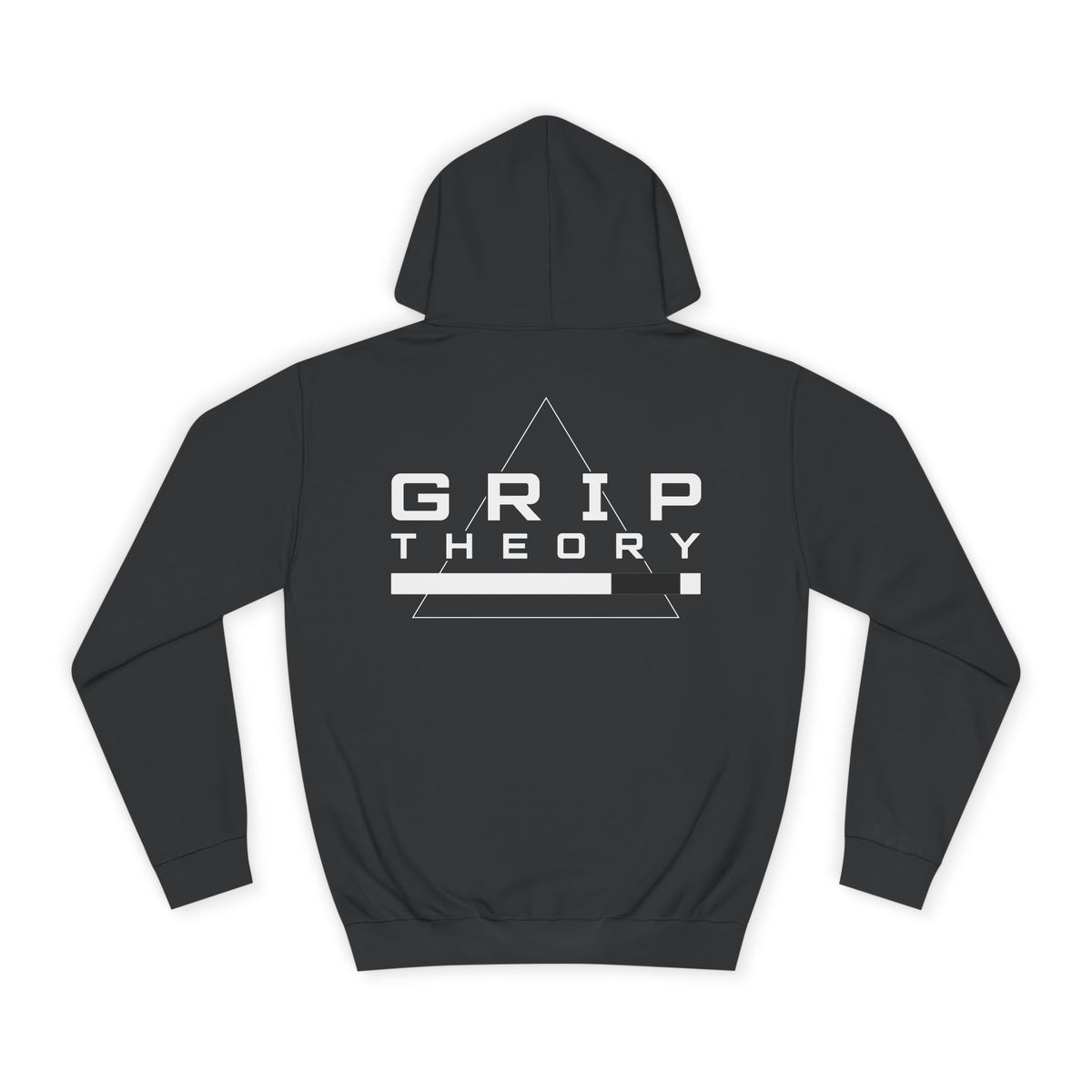 Triangle Minimalist Hoodie — Gothic Red Accent Pullover