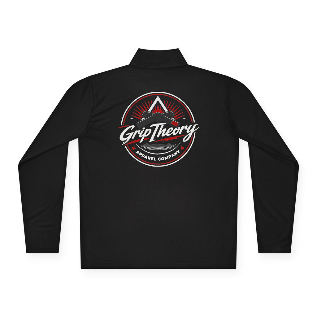 Quarter-Zip Pullover — 'Grip Theory' Mountain Logo Performance Pullover