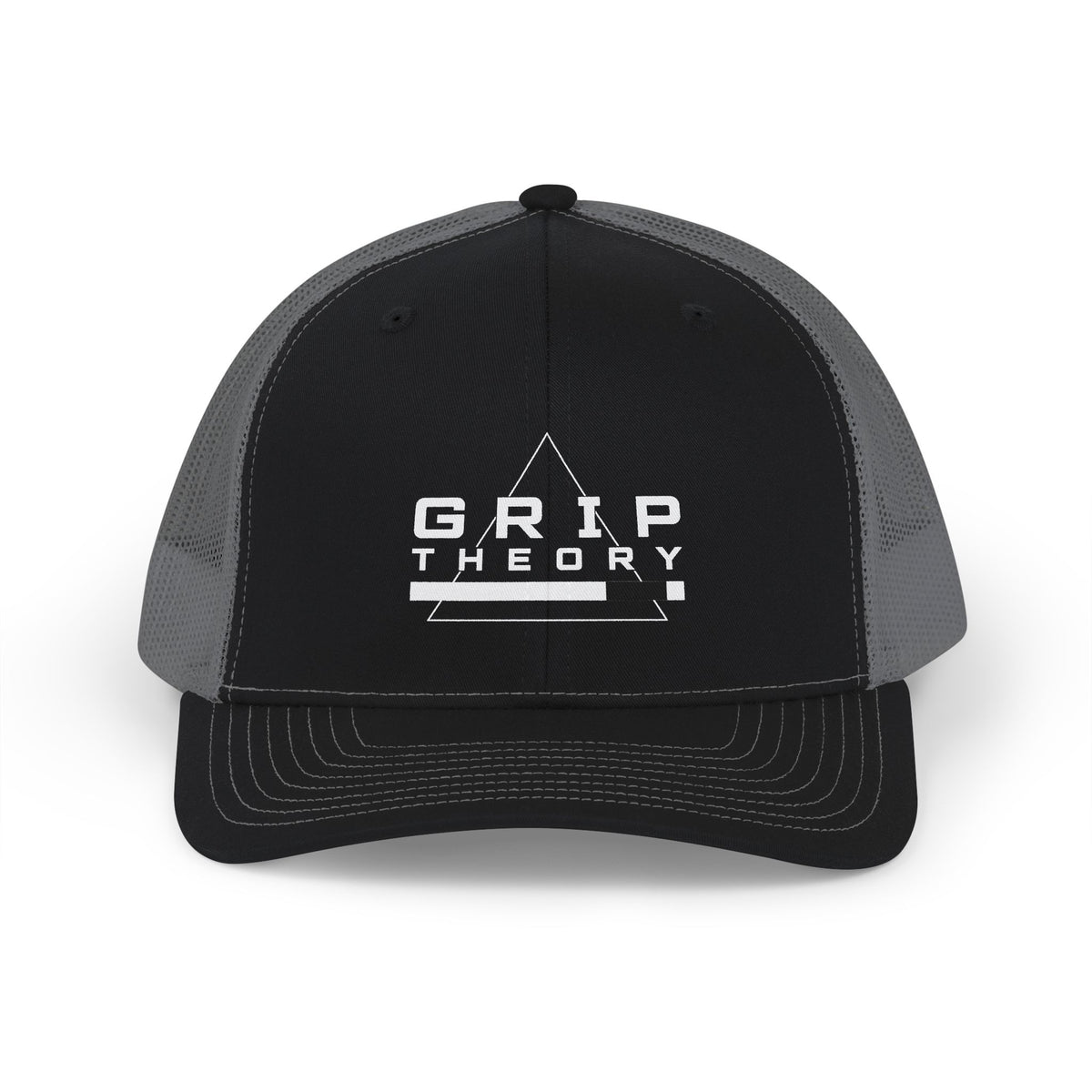 Grip Theory White Belt Snapback Trucker Cap (White)