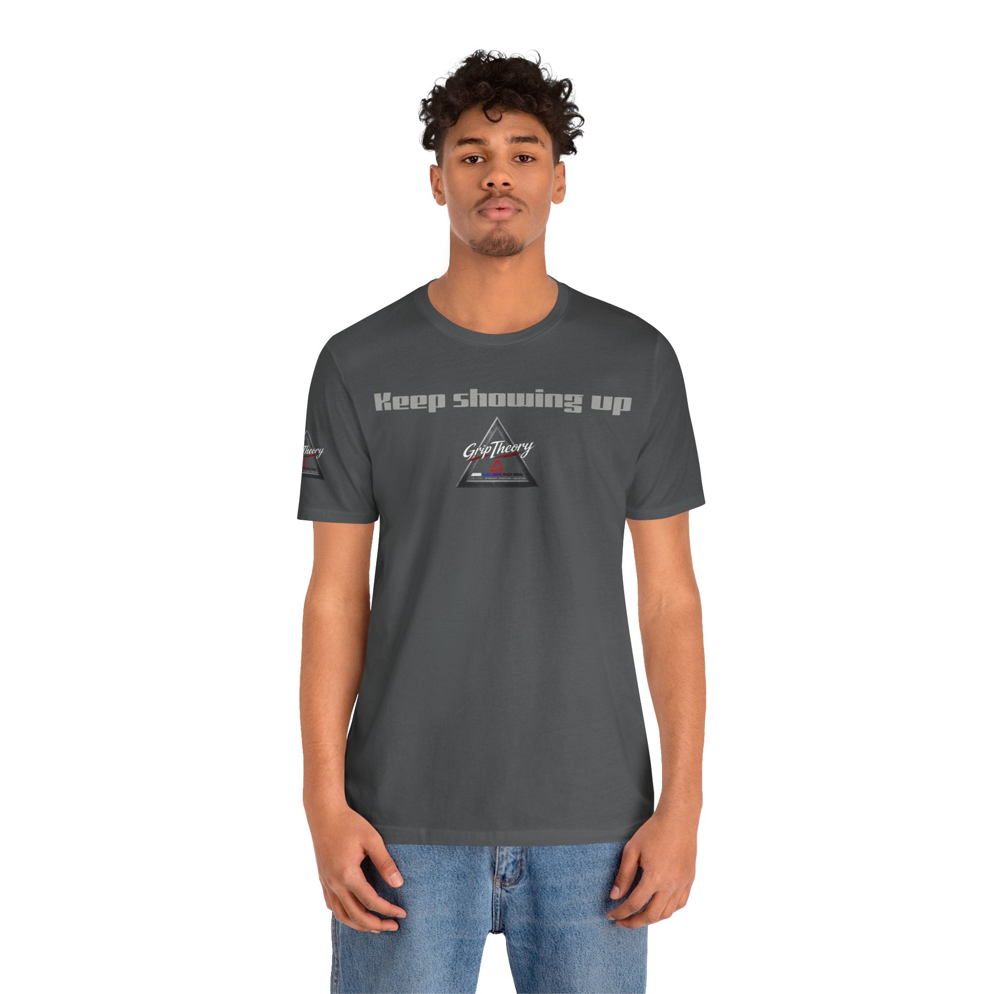 Grip Theory Jiu Jitsu Tee — Grappling Pride Short-Sleeve Shirt (Keep showing up)