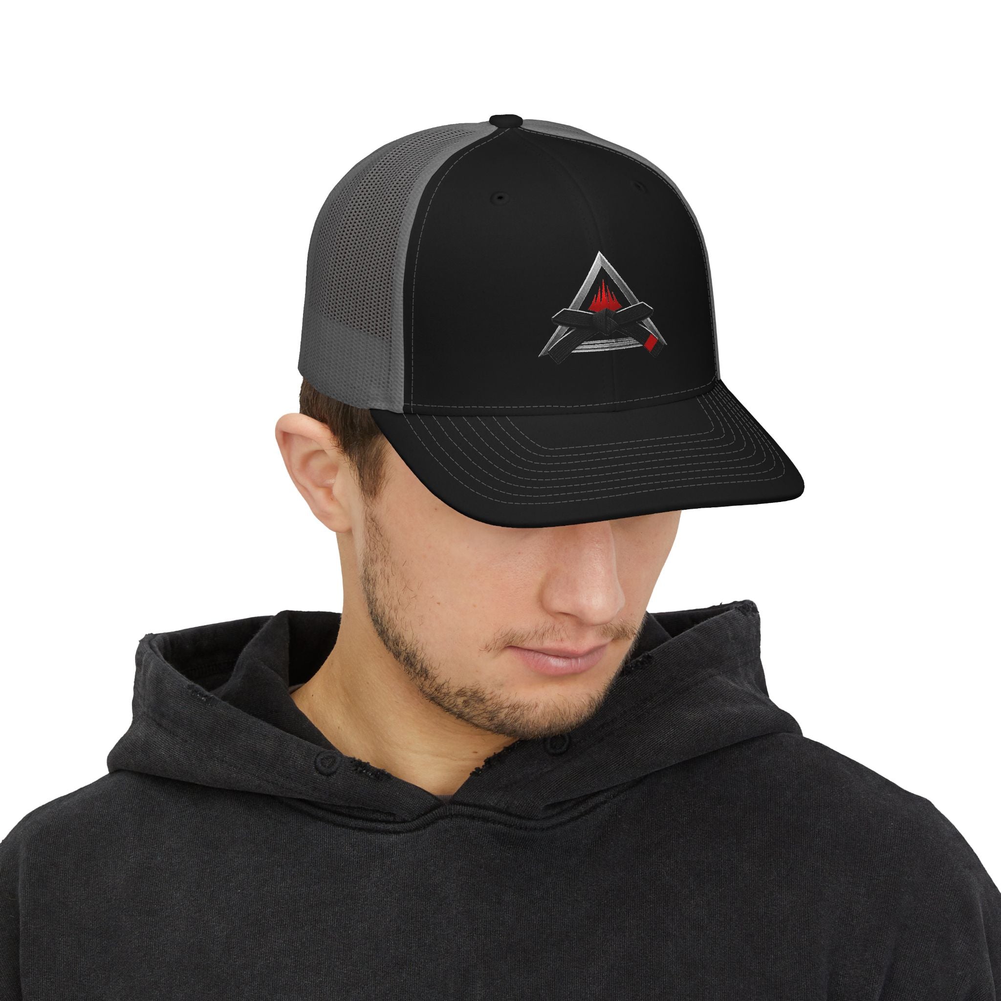 Black Belt Snapback Trucker Cap