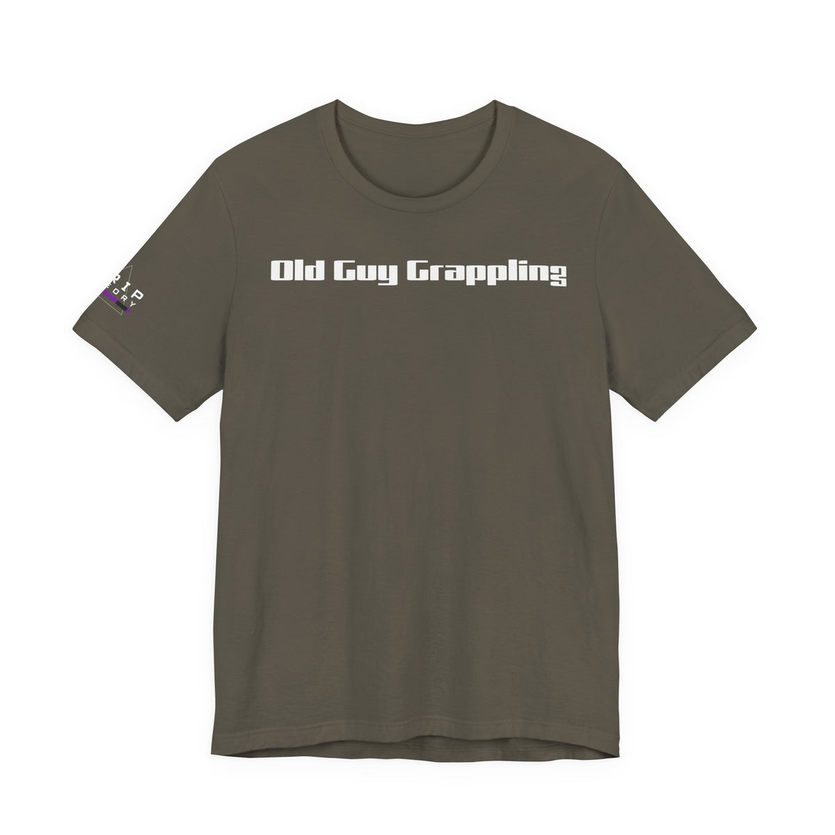 Jiu Jitsu Grappling Martial Arts T-Shirt (Old guy-purple)