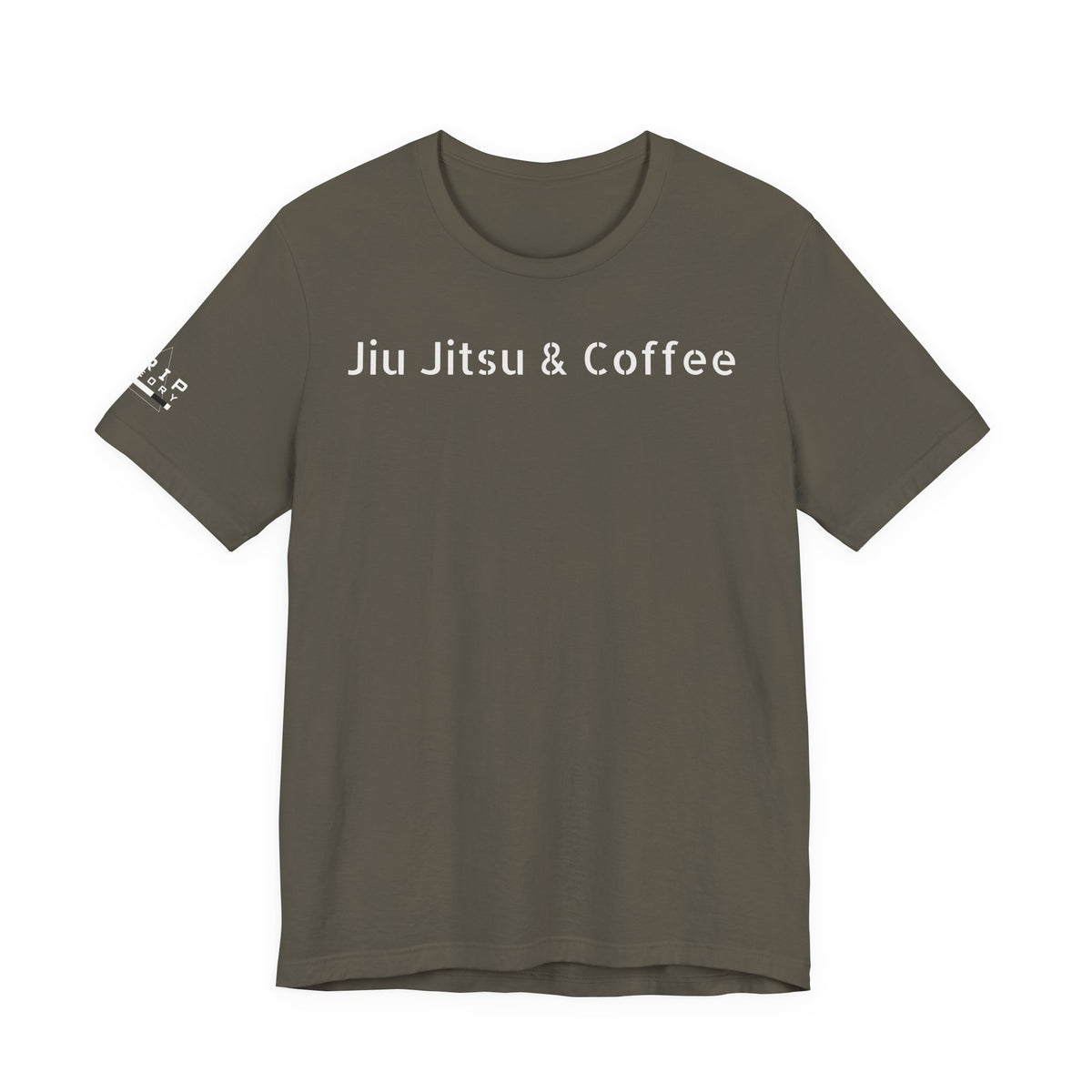 Jiu Jitsu Grappling Martial Arts T-Shirt (Coffee-white)