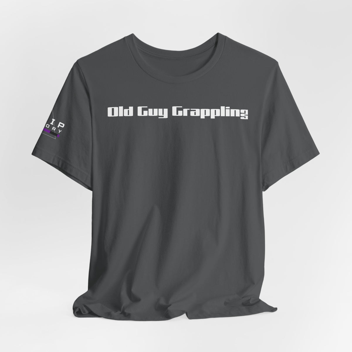 Jiu Jitsu Grappling Martial Arts T-Shirt (Old guy-purple)