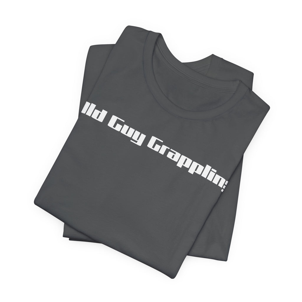 Jiu Jitsu Grappling Martial Arts T-Shirt (Old guy-purple)