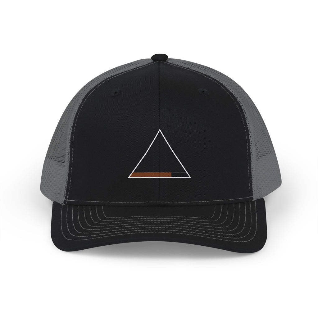 Grip Theory White Belt Snapback Trucker Cap (brown belt)