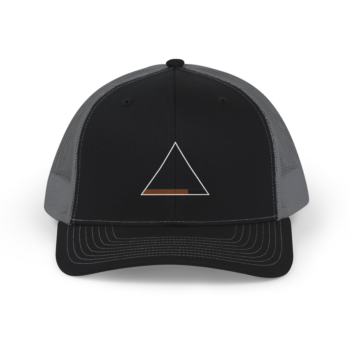 Grip Theory White Belt Snapback Trucker Cap (brown belt)