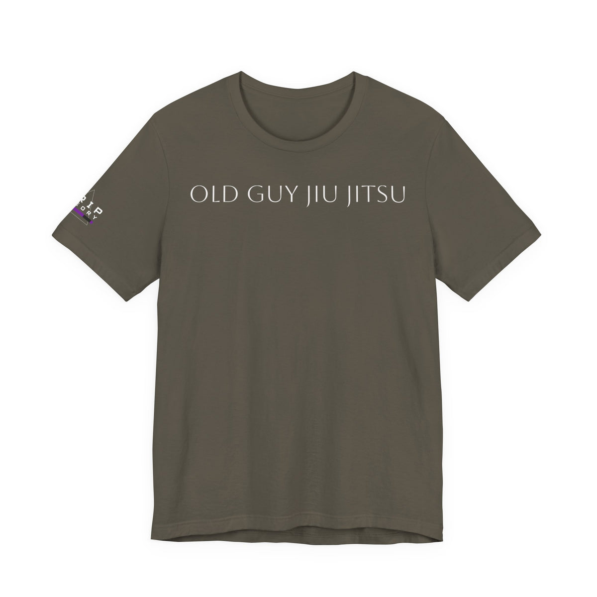 Grip Theory Jiu Jitsu Tee — Grappling Pride Short-Sleeve Shirt (Old guy Jiu Jitsu-purple)