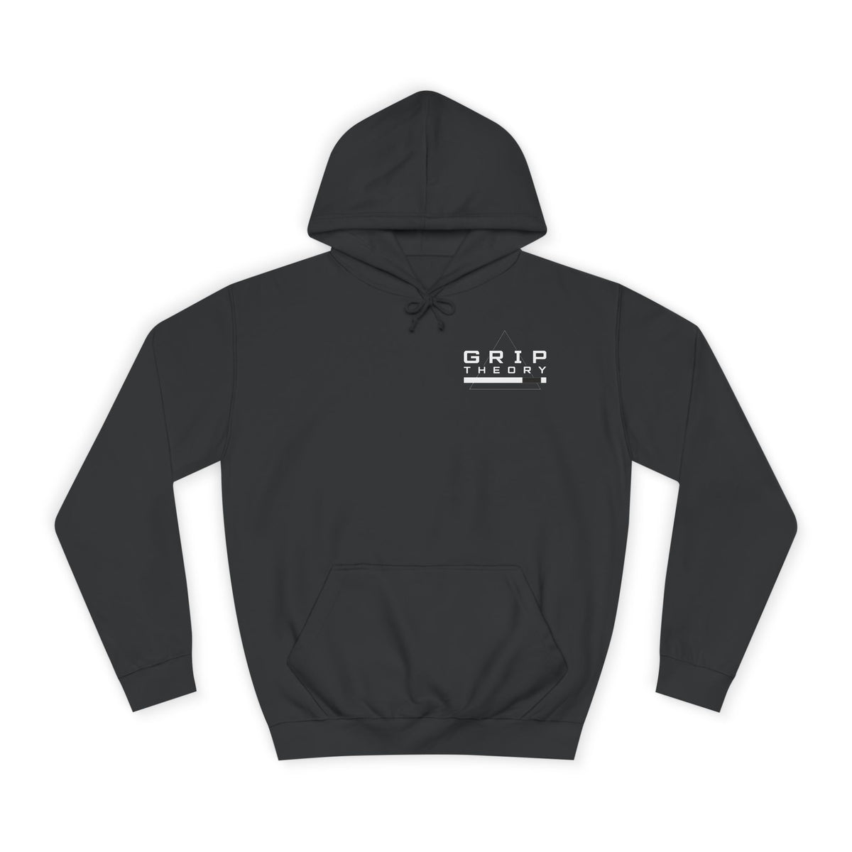 Triangle Minimalist Hoodie — Gothic Red Accent Pullover