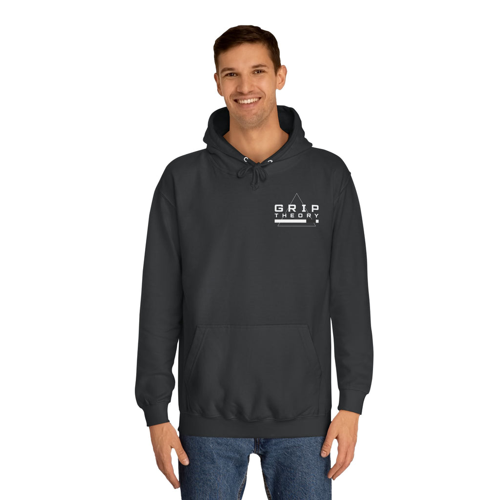 Triangle Minimalist Hoodie — Gothic Red Accent Pullover
