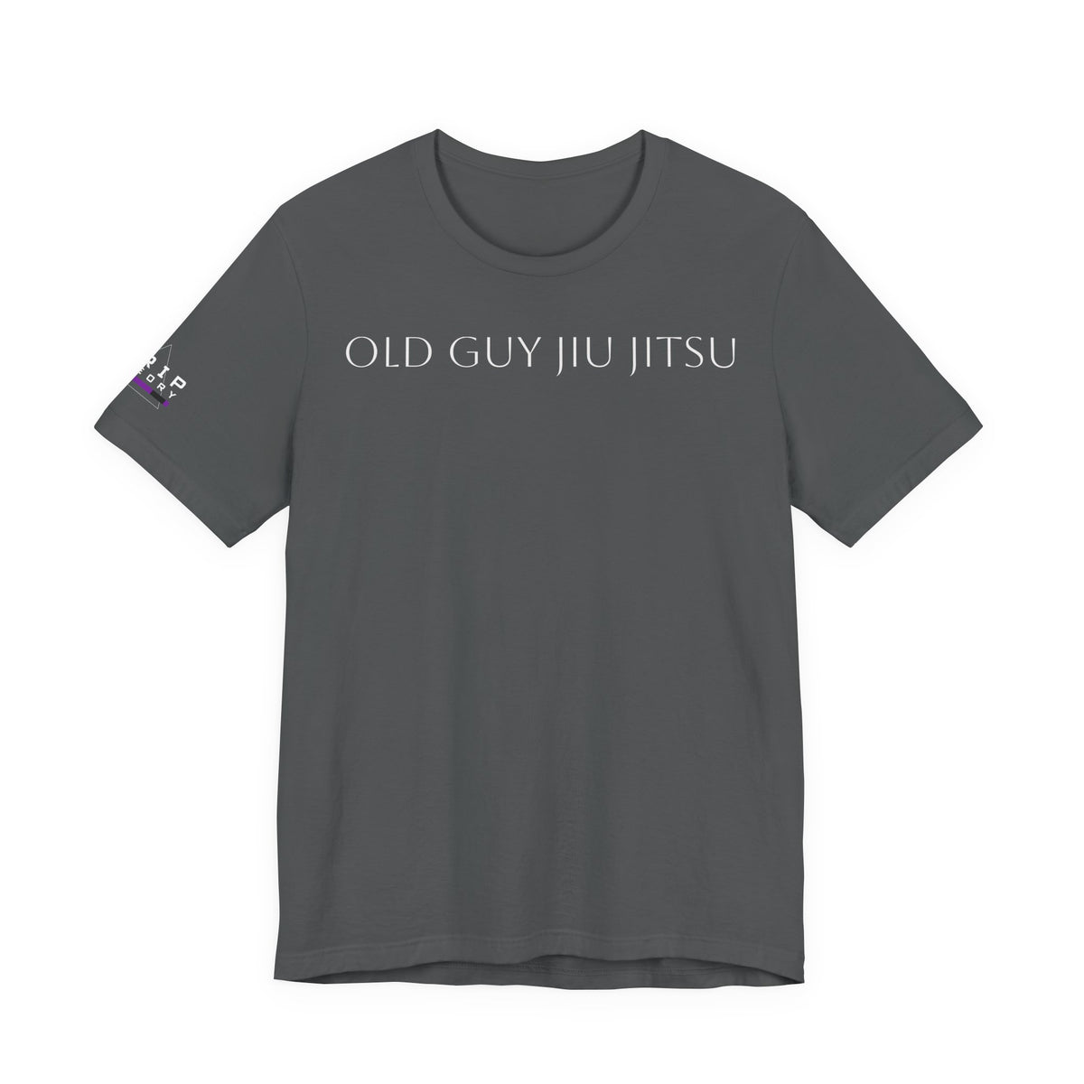 Grip Theory Jiu Jitsu Tee — Grappling Pride Short-Sleeve Shirt (Old guy Jiu Jitsu-purple)