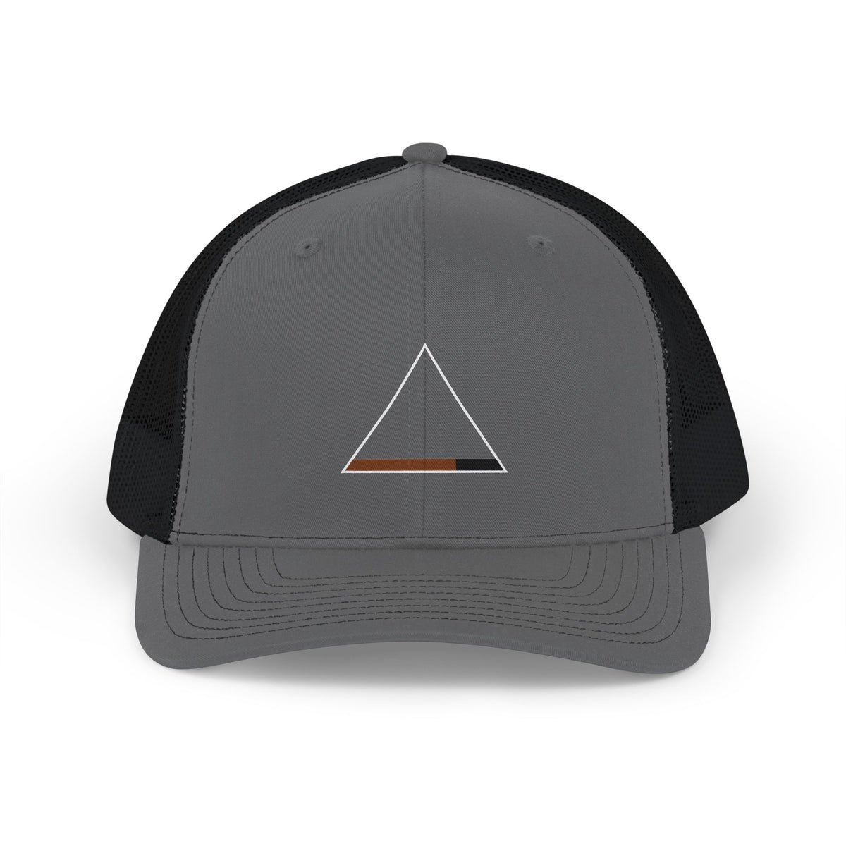 Grip Theory White Belt Snapback Trucker Cap (brown belt)