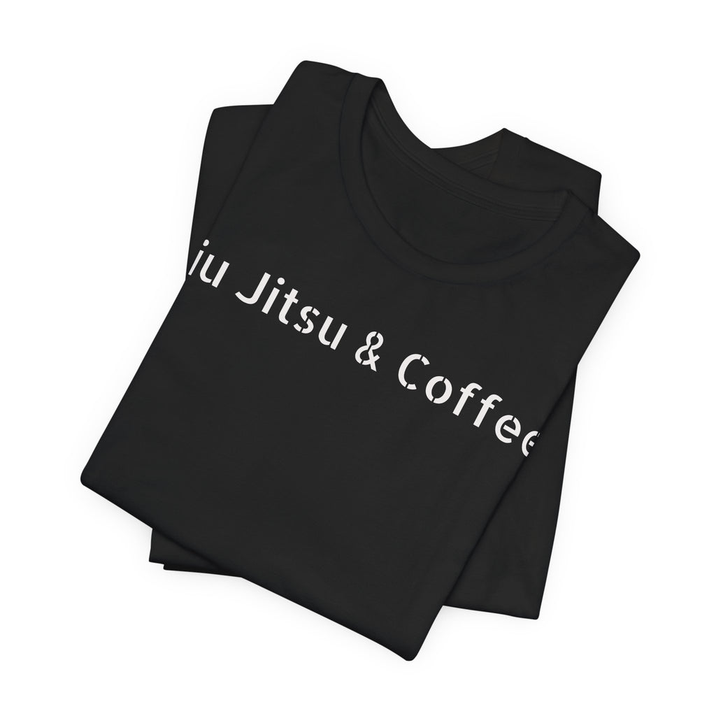 Jiu Jitsu Grappling Martial Arts T-Shirt (Coffee-white)
