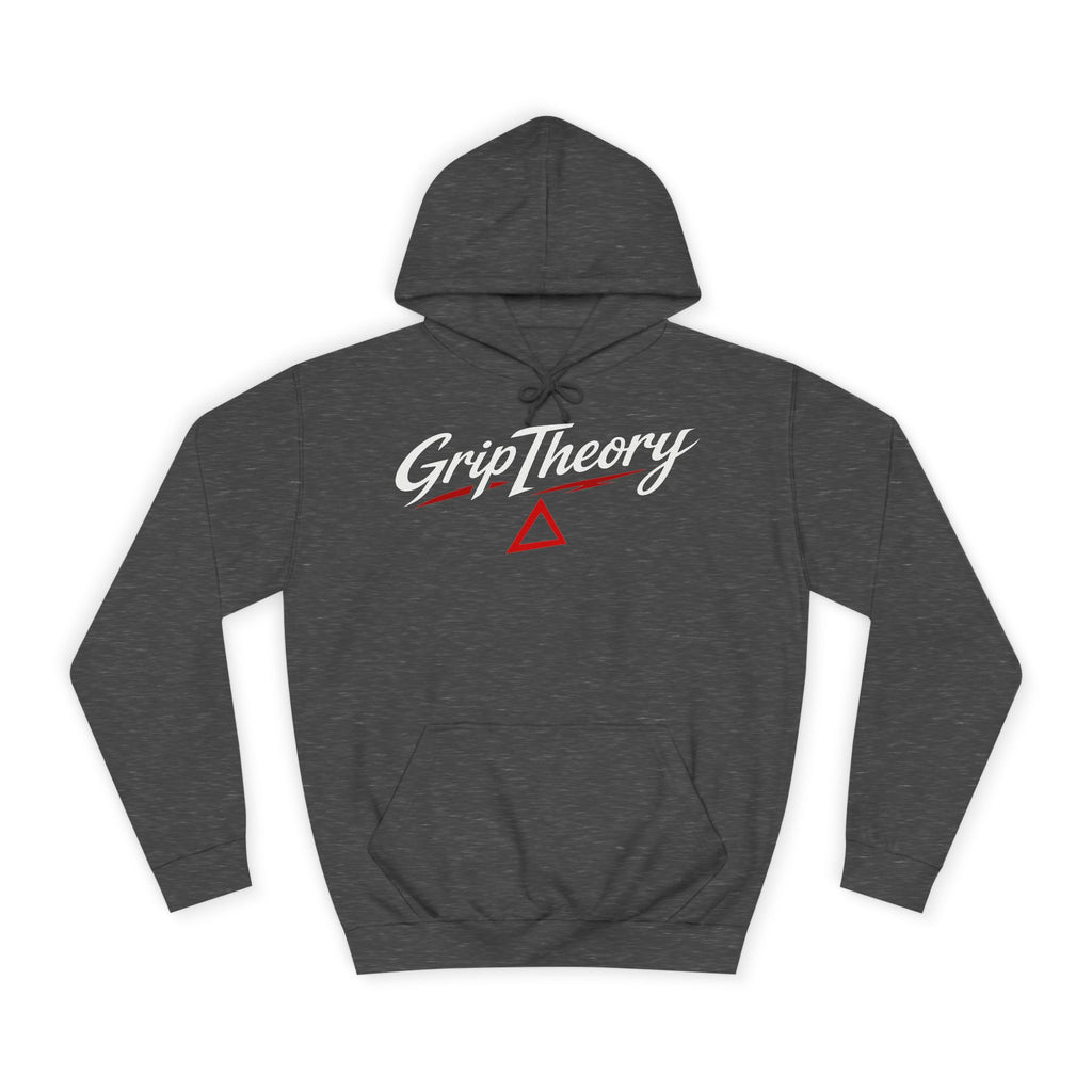Triangle Minimalist Hoodie — Gothic Red Accent Pullover