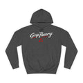 Triangle Minimalist Hoodie — Gothic Red Accent Pullover