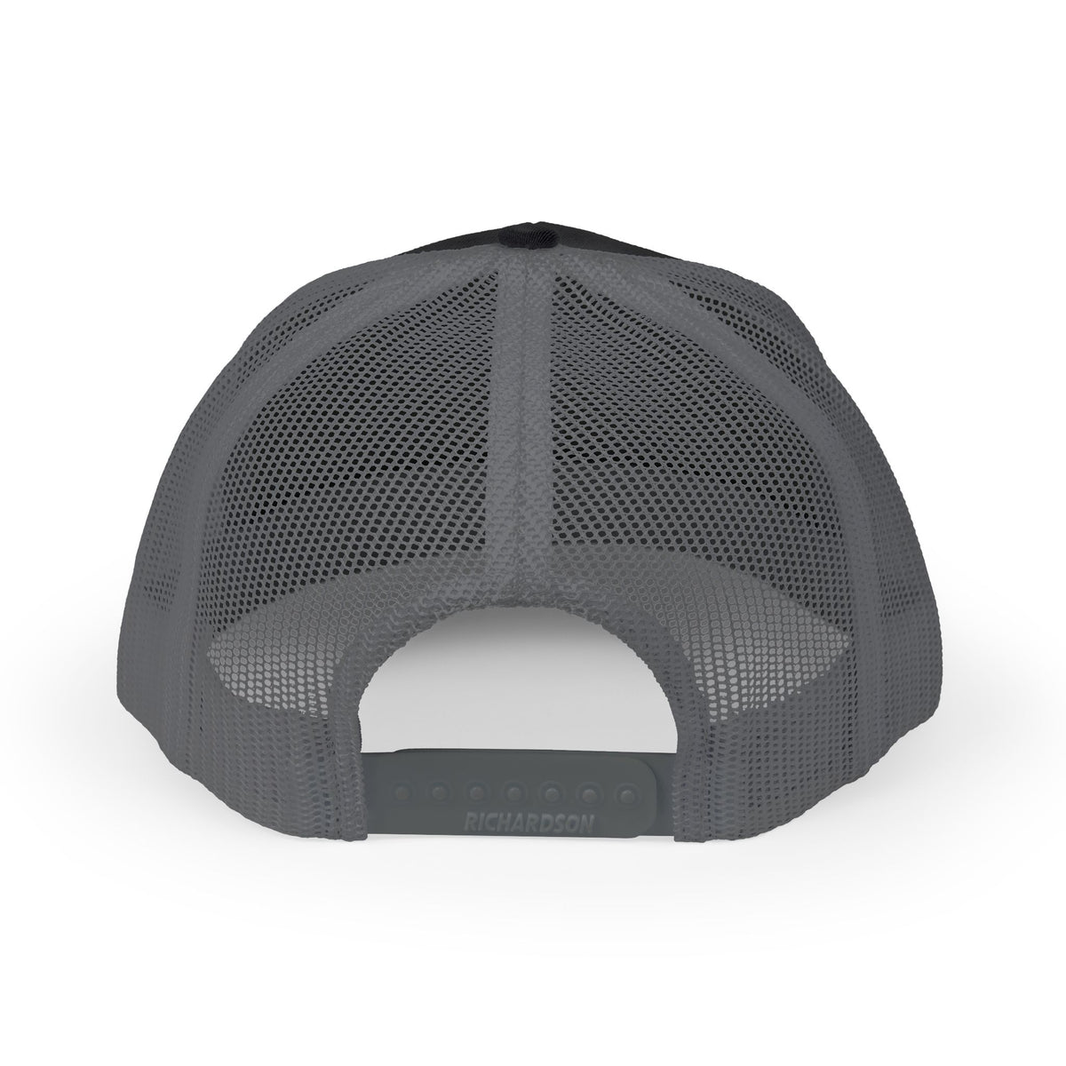 Triangle Minimalist Trucker Cap — Geometric Snapback Hat with Orange Accent