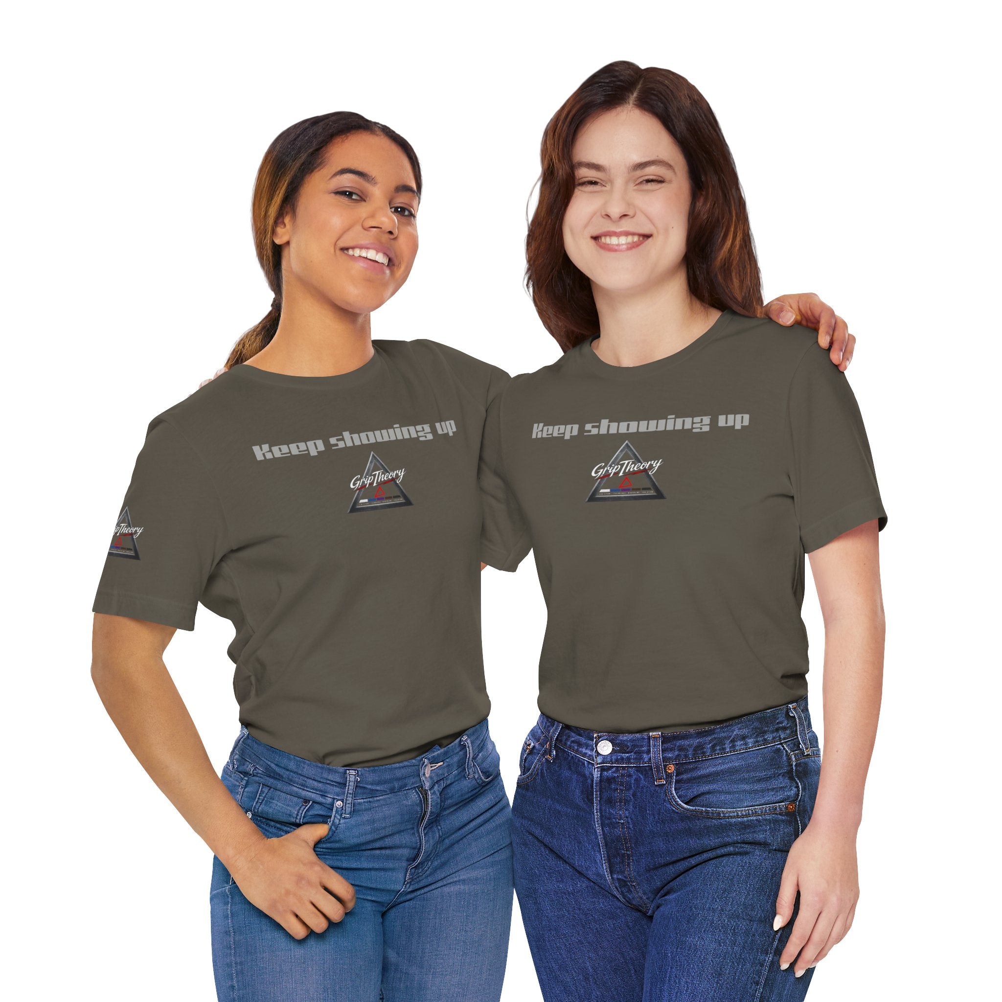 Grip Theory Jiu Jitsu Tee — Grappling Pride Short-Sleeve Shirt (Keep showing up)